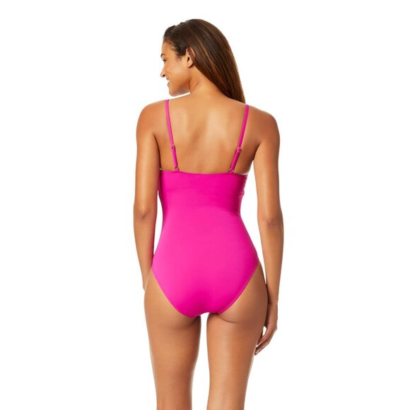 Anne Cole Womens Convertible High Waist Swim Bottom MYMB36001 Hibiscus Pink M - Picture 6 of 9